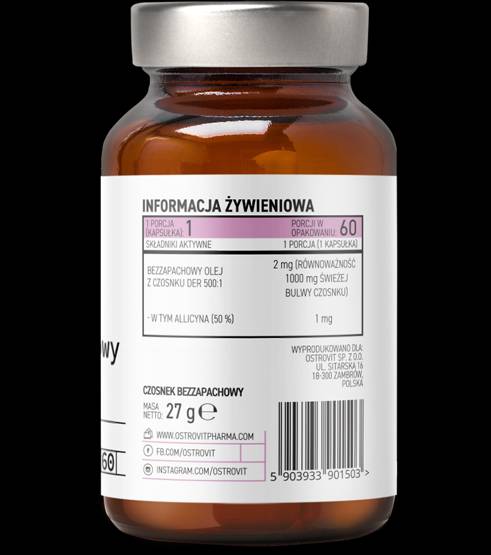 Odorless Garlic 1000 mg 60 Гел капсули - Feel You