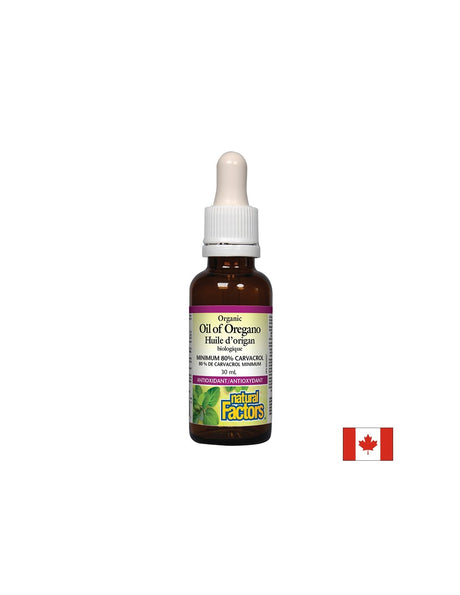 Риган масло, органик - Oil of Oregano Organic 30 mg, 187 дози, 30 ml Natural Factors - Feel You