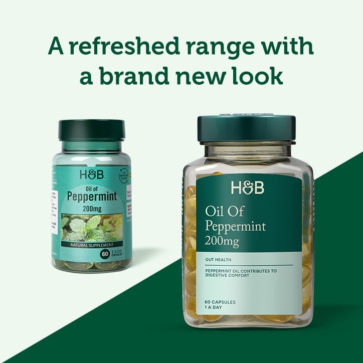Концентрирано масло от мента (Oil of Peppermint) 200мг 60 капсули, H&B - Feel You