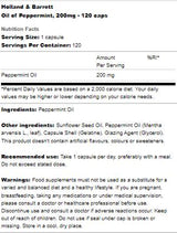 Oil of Peppermint 200 mg - 120 капсули - Feel You