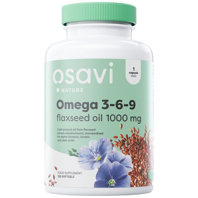 Omega 3-6-9 Flaxseed Oil 1000 mg - 120 Гел капсули - Feel You