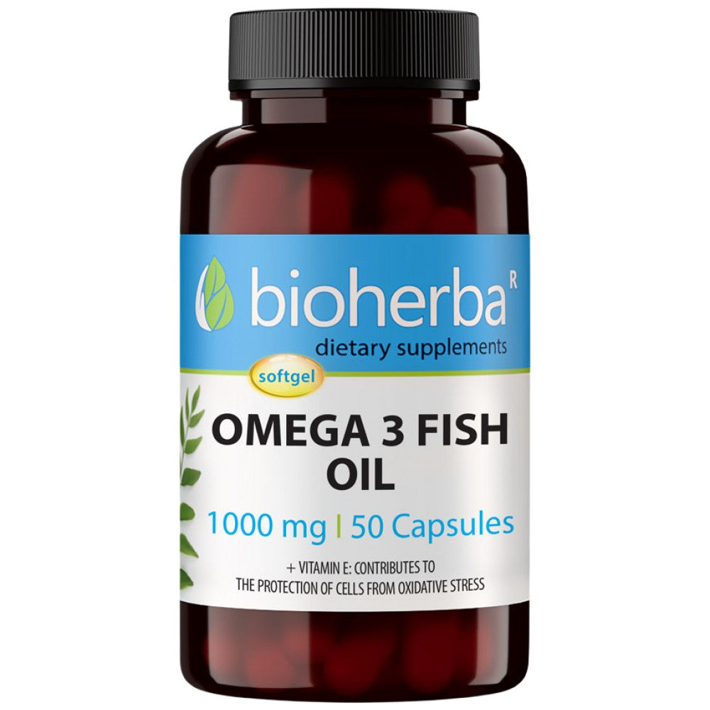 Omega 3 Fish Oil 1000 mg - 50 Гел капсули - Feel You