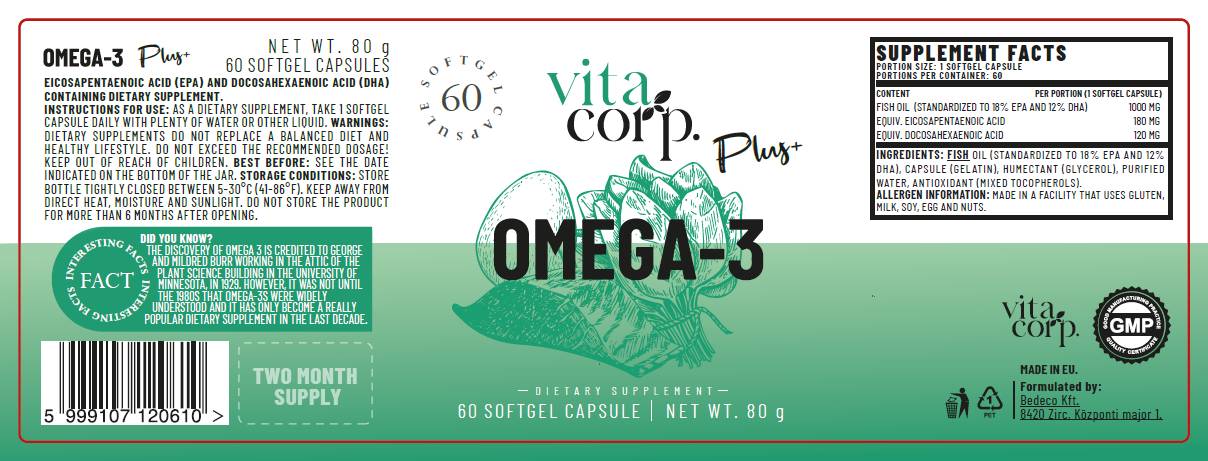 Omega-3 Fish Oil 1000 mg - 60 Гел капсули - Feel You