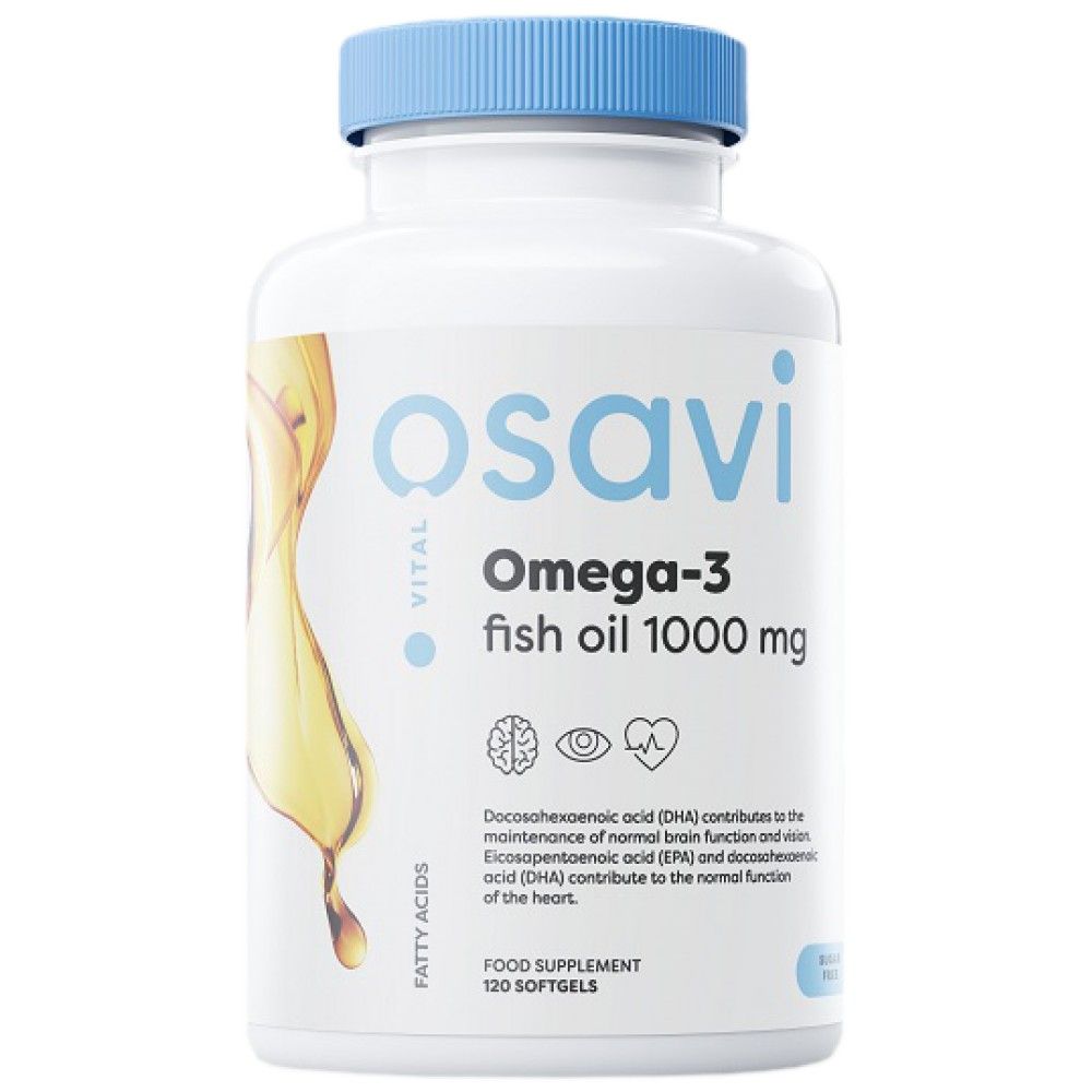 Omega 3 Fish Oil 1000 mg / Lemon Flavor - 120 Гел капсули - Feel You