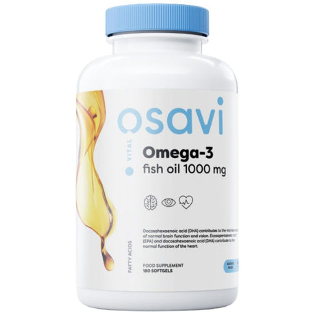 Omega 3 Fish Oil 1000 mg / Lemon Flavor - 180 Гел капсули - Feel You