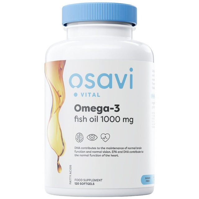 Omega 3 Fish Oil 1000 mg | Molecularly Distilled - 120 Гел капсули - Feel You