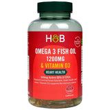 Omega 3 Fish Oil 1200 mg & Vitamin D3 - 120 Гел капсули - Feel You