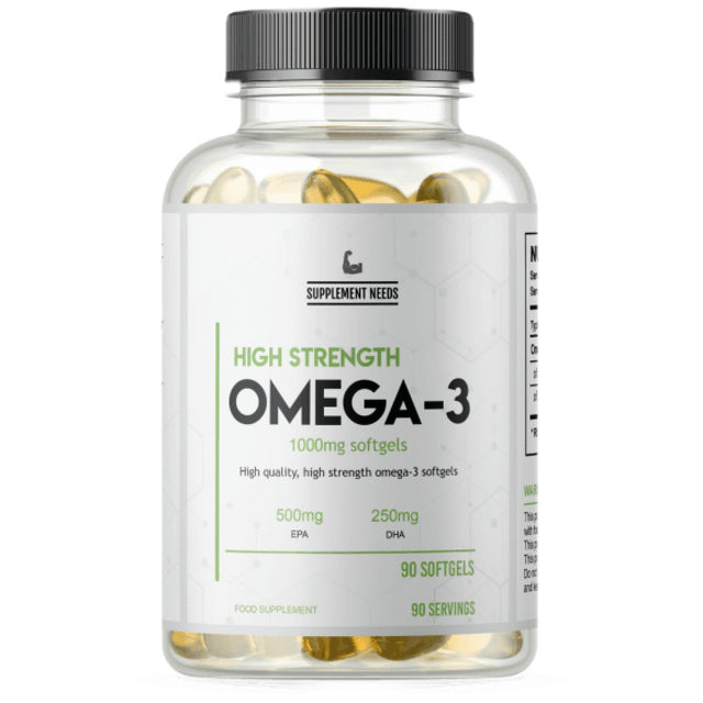 Omega 3 High Strength | 500 mg EPA and 250 mg DHA 90 Гел капсули - Feel You