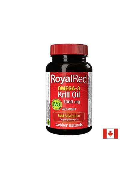 Omega-3 Krill Oil RoyalRed®/ Омега-3 Крил масло 1000 mg x 30 софтгел капсули Webber Naturals - Feel You