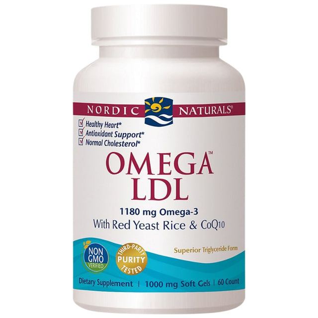 Omega LDL 1152 mg | With Red Yeast Rice and CoQ10 - 60 Гел капсули - Feel You