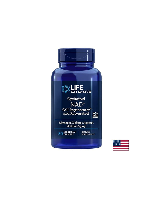 Никотинамид рибозид и ресвератрол - клетъчно здраве - Optimized NAD+ Cell Regenerator™ and Resveratrol, 30 капсули - Feel You