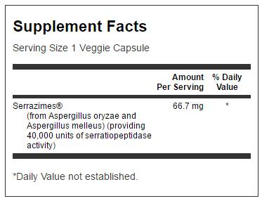 Optimum Potency Serrazimes 40,000 Units 66.7 mg 60 капсули - Feel You