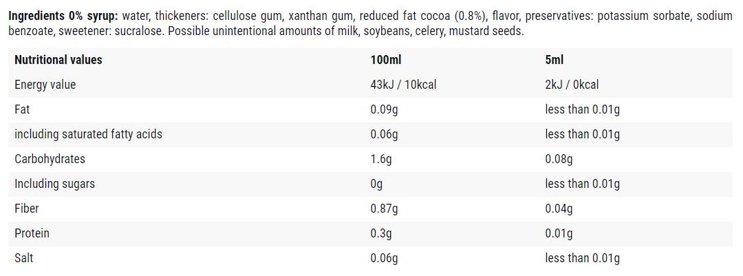 Cookie with Chocolate / 0 Calorie Syrup - 500 мл - Feel You
