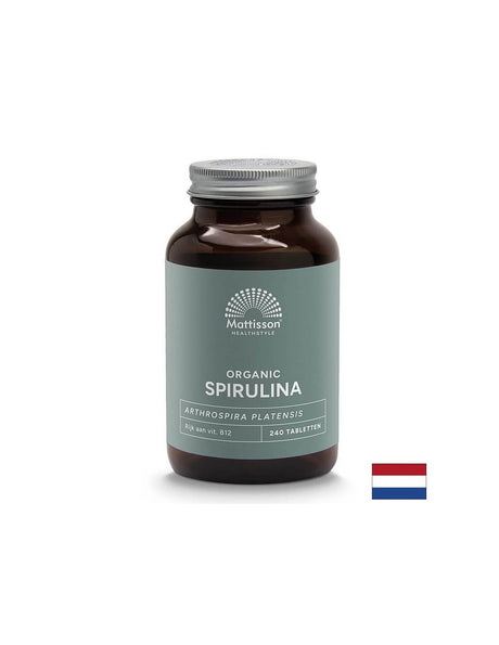 Клетъчна и имунна функция - Спирулина Organic, 500 mg х 240 таблетки Mattisson Healthstyle - Feel You