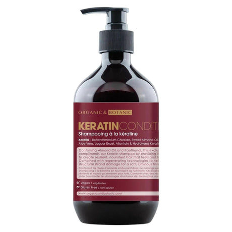 Organic & Botanic, Keratin, Hair Treatment Conditioner, Cleansing and Conditioning, All Hair Types, 500 ml - Feel You