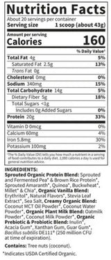 Organic Creamy Protein with Oat Milk - 860 грама - Feel You