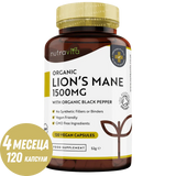 Organic Lion's Mane 120 Vcaps. Nutravita - Feel You