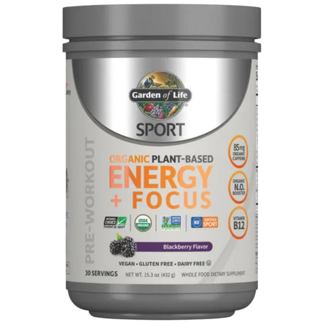 Organic Plant-Based Energy + Focus Pre-Workout - 432 грама - Feel You