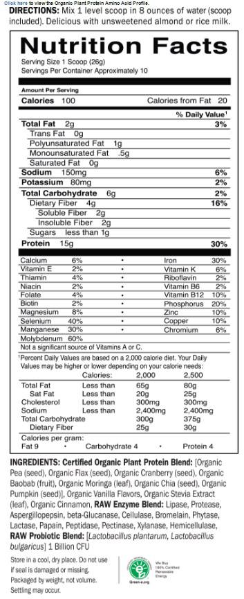 Organic Plant Protein | Smooth - 236 грама - Feel You