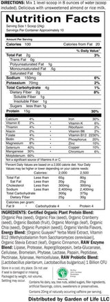 Organic Plant Protein / Smooth Energy - 240 грама - Feel You