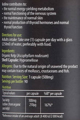 Organic Sea Kelp 500 mg - 90 капсули - Feel You