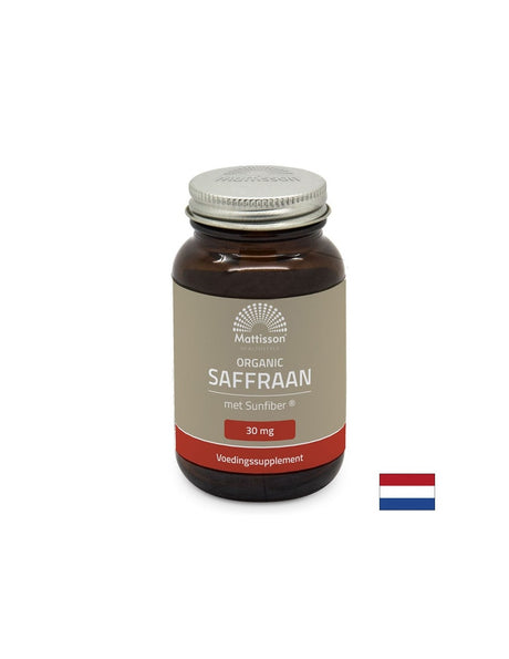 Мозъчна функция - Шафран Organic - Sunfiber, 30 mg x 60 капсули Mattisson Healthstyle - Feel You