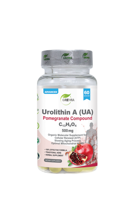 Organic Urolithin A (UA) Pomegranate Compound – 500 mg, 60 Caps. - Feel You
