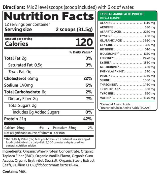 Organic Whey Protein | Grass Fed - 378 грама - Feel You