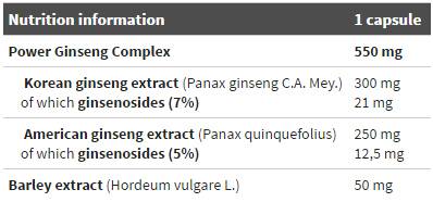 PLATINUM GINSENG™ SPORT EDITION 550 mg - 60 капсули - Feel You