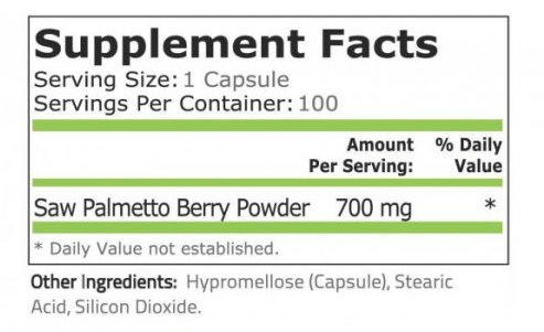 SAW PALMETTO - 700 mg - 100 capsules