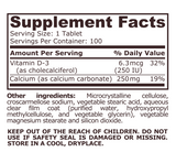 CALCIUM WITH VITAMIN D - 100 tablets