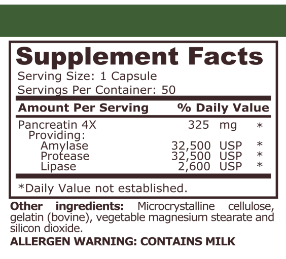 DIGESTIVE ENZYMES - 50 capsules
