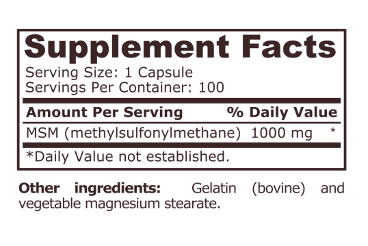 MSM 1000 - 100 capsules