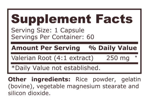 VALERIAN ROOT - 60 capsules