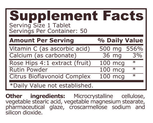 VITAMIN C-500 - 50 tablets