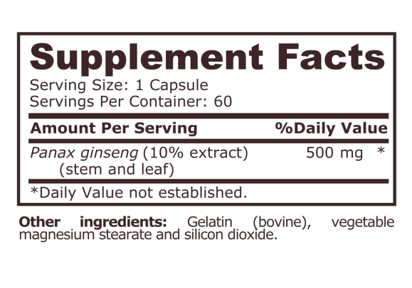 PANAX GINSENG - 60 capsules