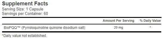 PQQ 20 mg - 60 капсули - Feel You