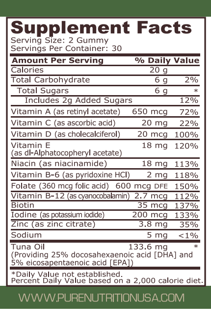 PRENATAL FORMULA RASPBERRY - 60 Gummies