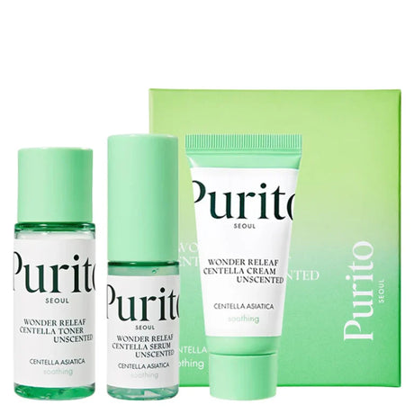 PURITO - Wonder Releaf Centella Mini Kit Unscented, 3 PCs - Feel You