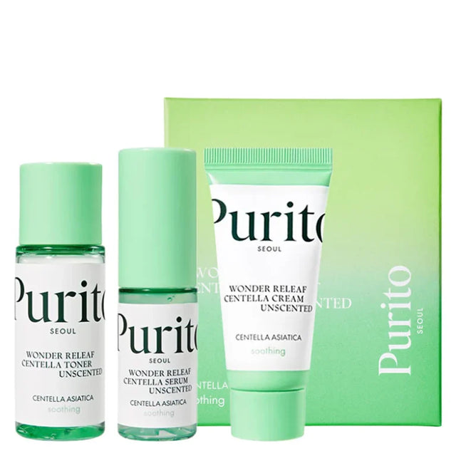PURITO - Wonder Releaf Centella Mini Kit Unscented, 3 PCs - Feel You