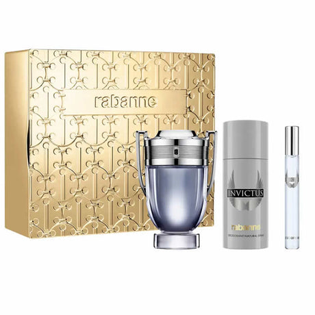 Paco Rabanne Invictus Eau De Toilette Spray 100ml Set 3 Pieces - Feel You