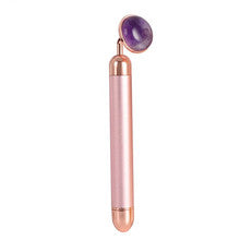 Palsar 7 - Jade Roller Massager Electric Pink Handle and Amethyst Jade - Feel You