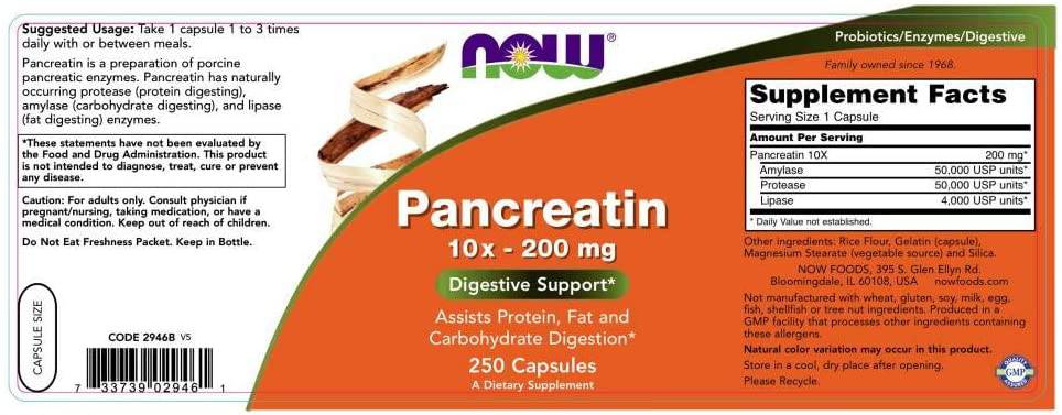 Pancreatin 2000 - 250 капсули - Feel You