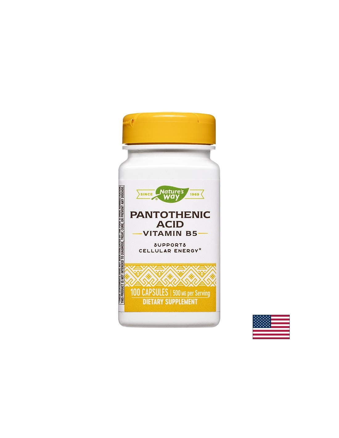 Pantothenic Acid (Vitamin B5) - Пантотенова киселина (Витамин В5), 100 капсули Nature’s Way - Feel You
