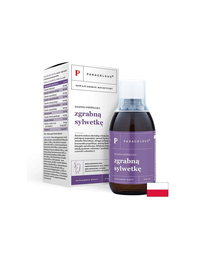Тинктура за фин силует с билки и витамини Paracelsus 200 ml, 13 дози - Feel You