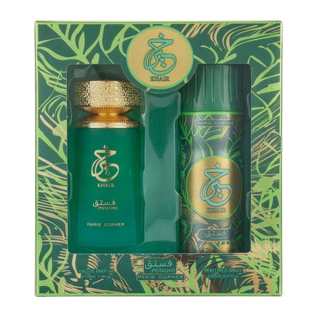Paris Corner – Khair Pistachio Eau De Parfum 100ml + Deodorant Spray 200ml - Feel You