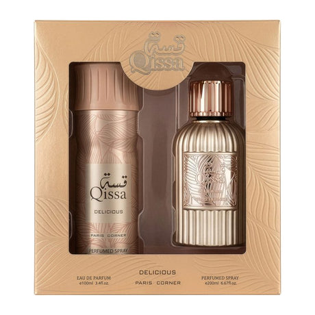 Paris Corner – Qissa Delicious Eau De Parfum 100ml + Deodorant Spray 200ml - Feel You