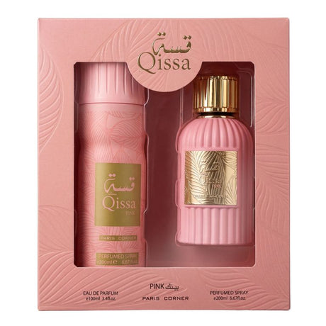 Paris Corner – Qissa Pink Eau De Parfum 100ml + Deodorant Spray 200ml - Feel You