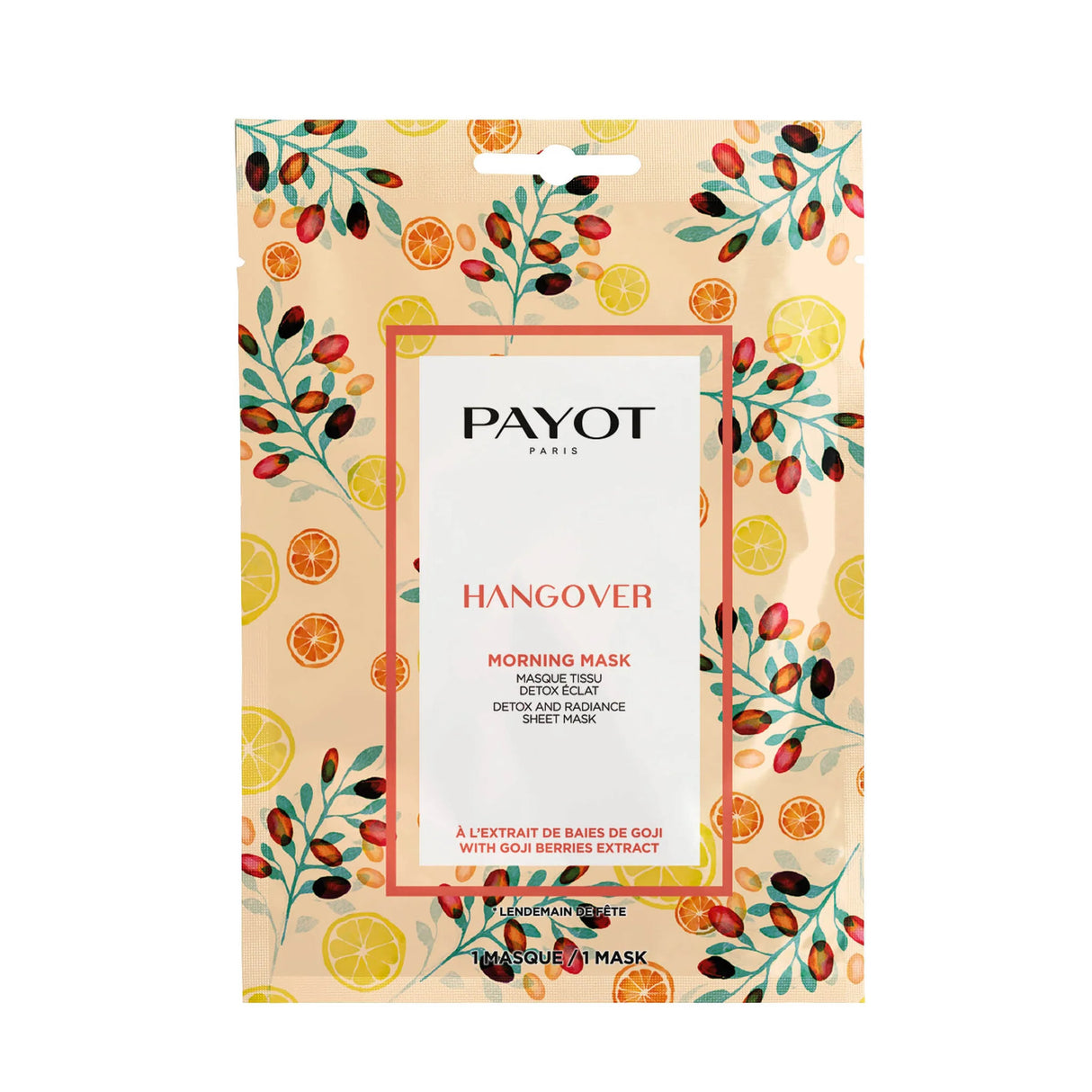 Payot, Hangover, Detox & Radiance, Sheet Mask, For Face, Morning, 19 ml - Feel You