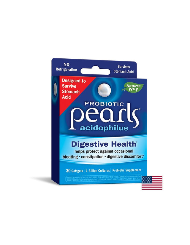 Pearls® Probiotic / Пърлс® Пробиотик, 1 млрд. активни пробиотици x 30 софтгел капсули Nature’s Way - Feel You